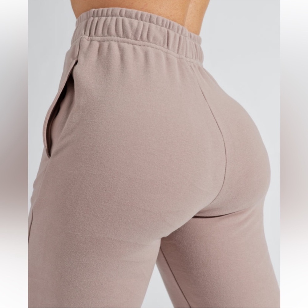 BuffBunny Cloud Joggers in Taupe 95% Cotton - Picture 4 of 8